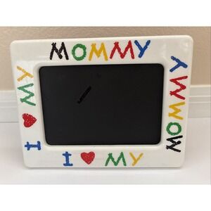 90's I Love My Mommy Picture Frame Home Decor Colorful Mother's Day Gift 4x6 Vtg